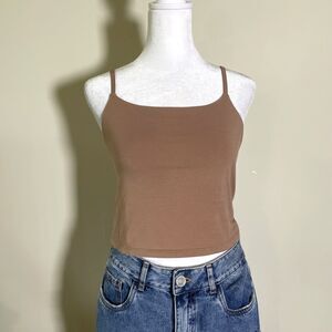 Skin Organic Women’s Tank Top Size Medium Tan Organic Cotton Basic Minimalist